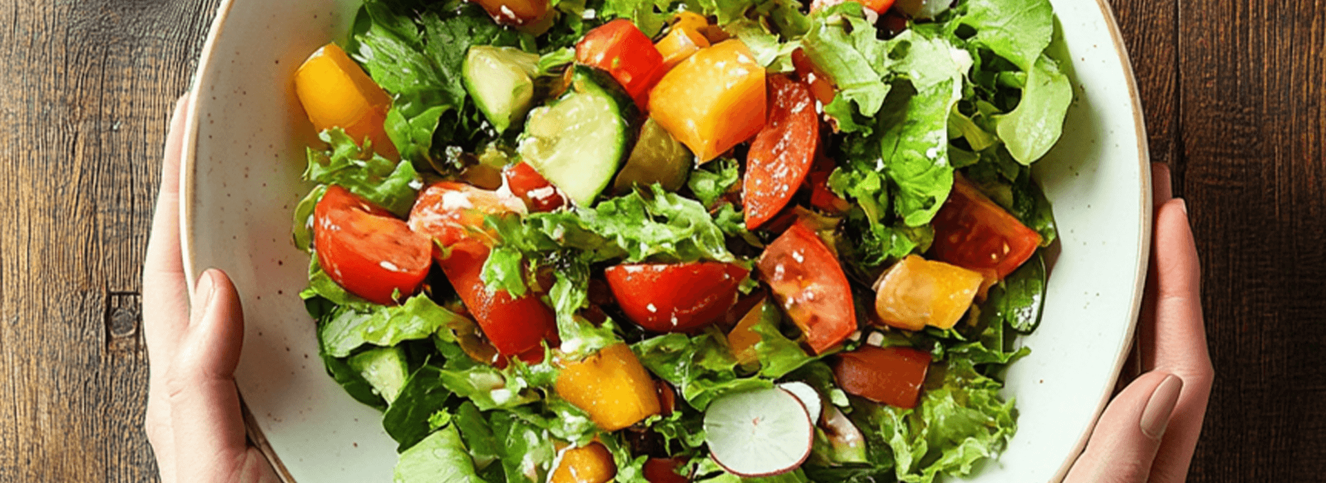 A portion control guide plate with carbs, protein, and vegetables for a balanced diet.